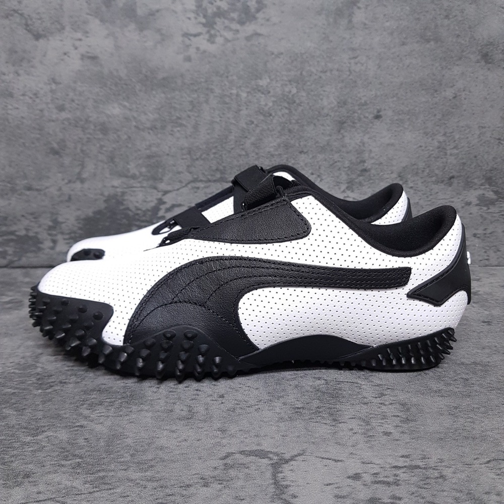 PUMA Mostro Perforated Leather Pack Mens Sneakers Size 9.5 White Black 397331-01